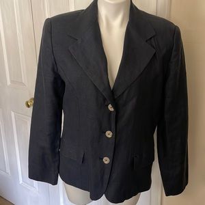 Navy Blue Linen Jacket